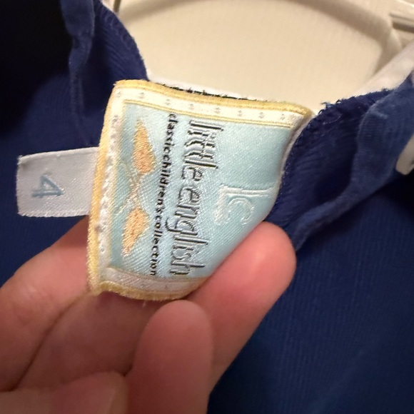 Little English Navy Blue Dress with White Collar - Picture 4 of 4